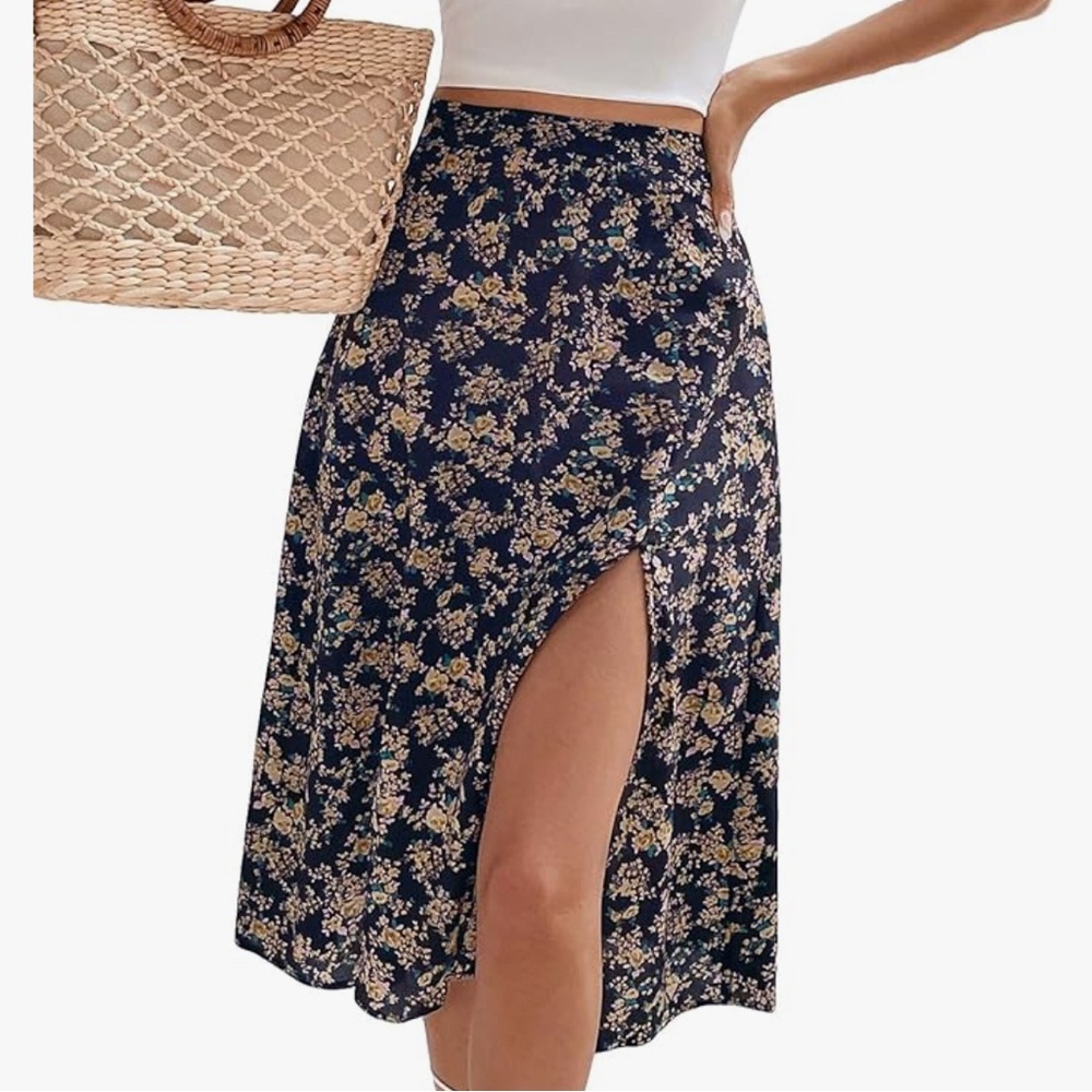 Floral midi Skirt